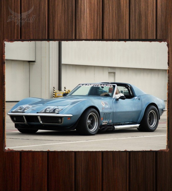 Металлическая табличка Corvette Sting Ray L88 Race Car 